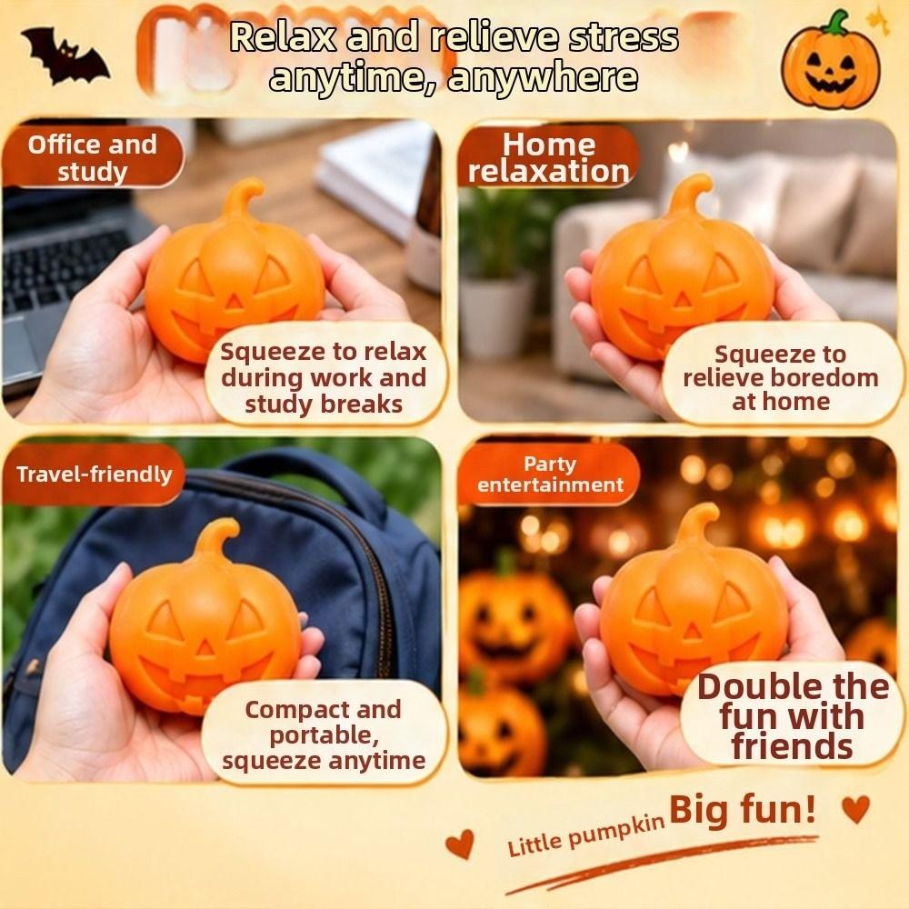 Anxiety Relief Pumpkin Squeeze Toy Crunchy Handmade Ball Office Desk Toy