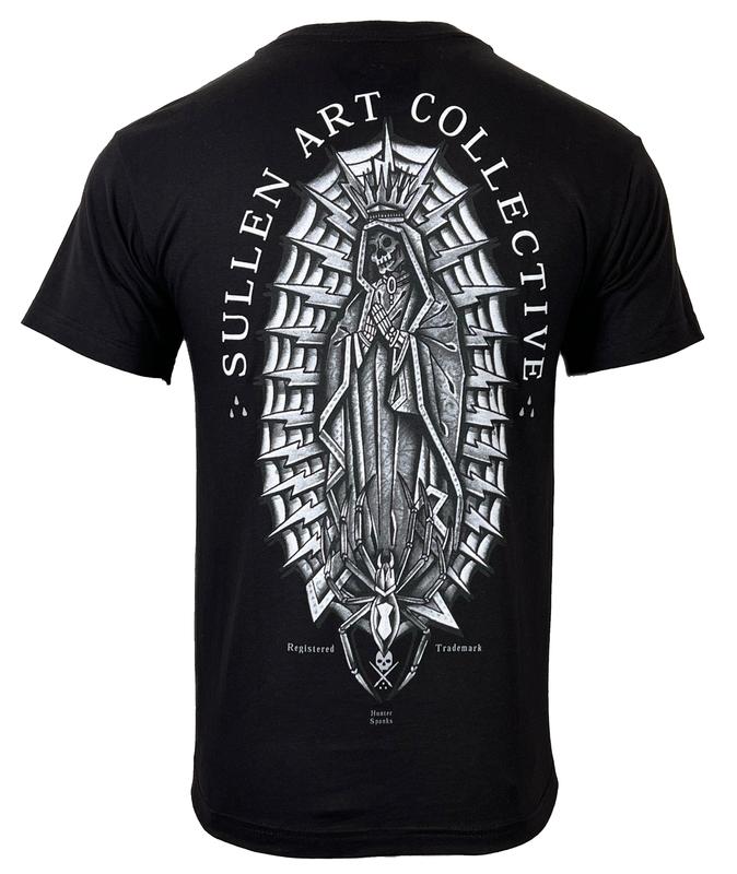 Sullen Unisex T-Shirt HR SPANKS NIGHTMARE Jet Black Tattoo Skull Premium Quality Graphic Tee M