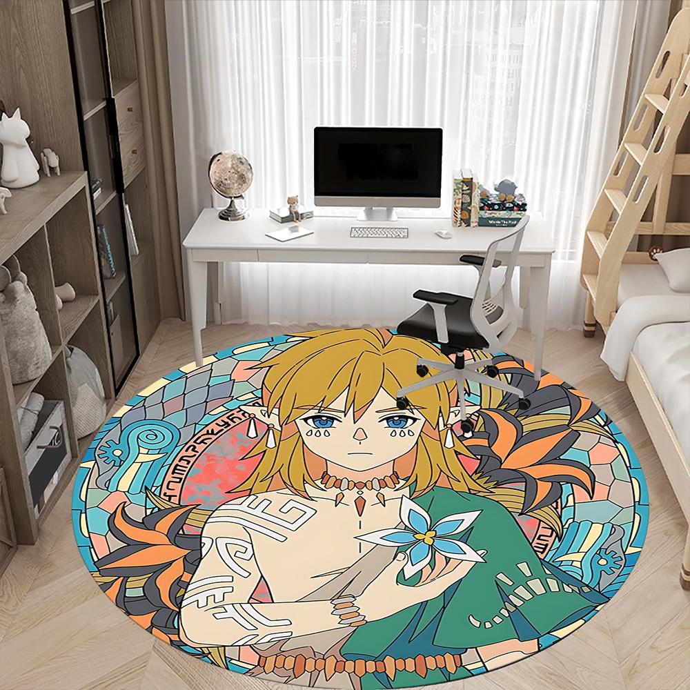 1 vnt. „The Legend of Zelda“ biuro apvalus kilimas, miegamojo, svetainės namų dekoras, kambario dekoras, biuras a1016203