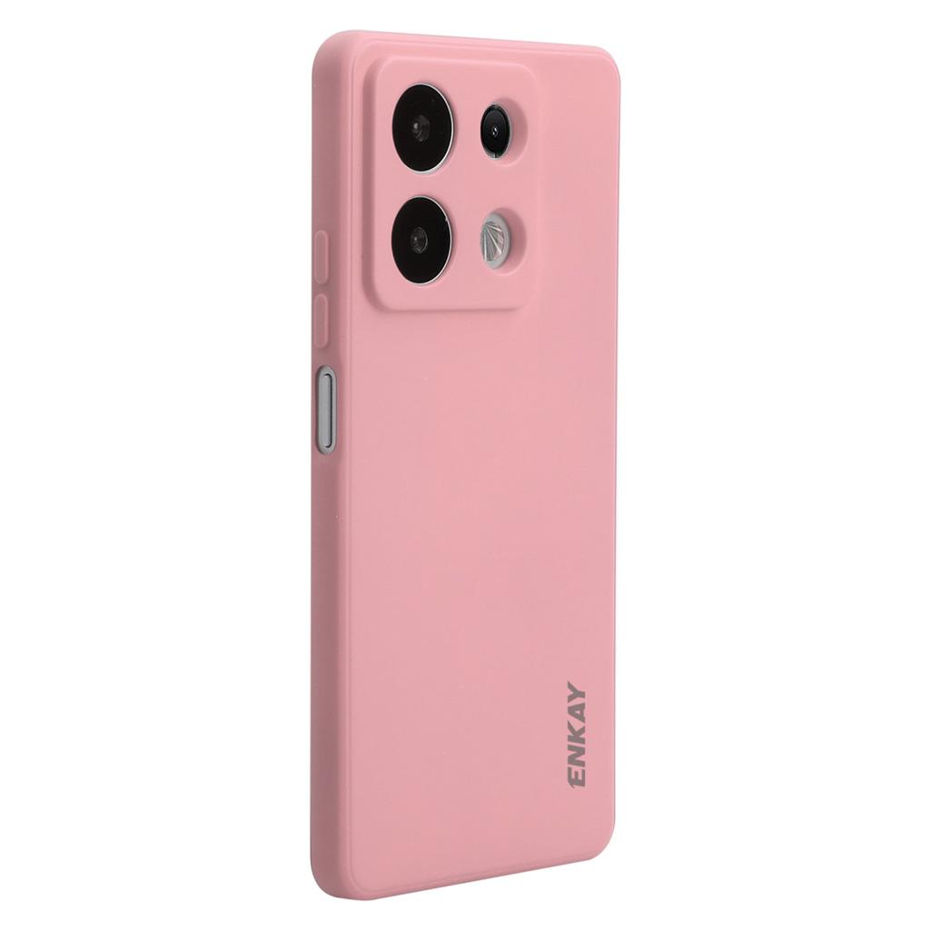 ENKAY HAT PRINCE For Xiaomi Redmi Note 13 5G Case Straight Edge Liquid Silicone Phone Cover