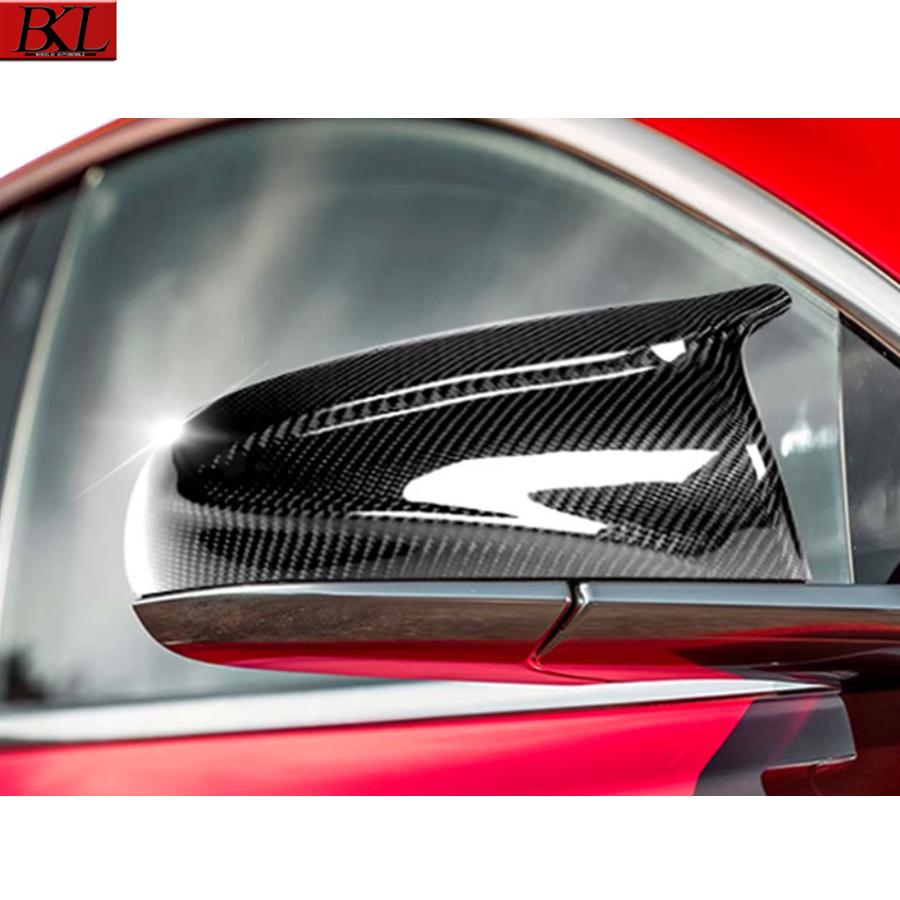 SGD4  For Tesla Model 3 Carbon Fiber Mirror Cover Car Rearview Mirror Housing Black Glossy Finish Modification and Upgrade Body Kit