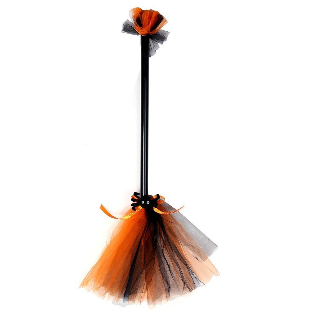 Halloween Party Witch Broom Kids Plastic Cosplay Flying Broomstick Props For Masquerade Halloween Cosplay Costume Accessories