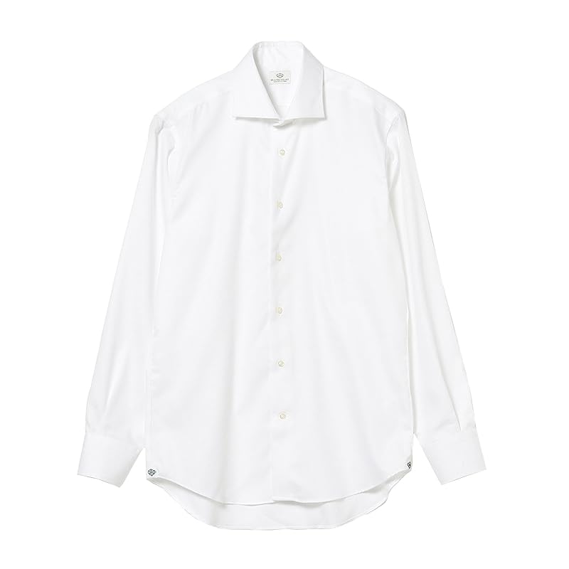 

[Beams Heart] L/S shirt basket weave wide collar shirt men s WHITE 40