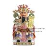 1PC Chinese Ceramic God of Wealth Ornament home decoration Wealth-attracting ornament Office Wealth Recruiting Statue 24-29CM