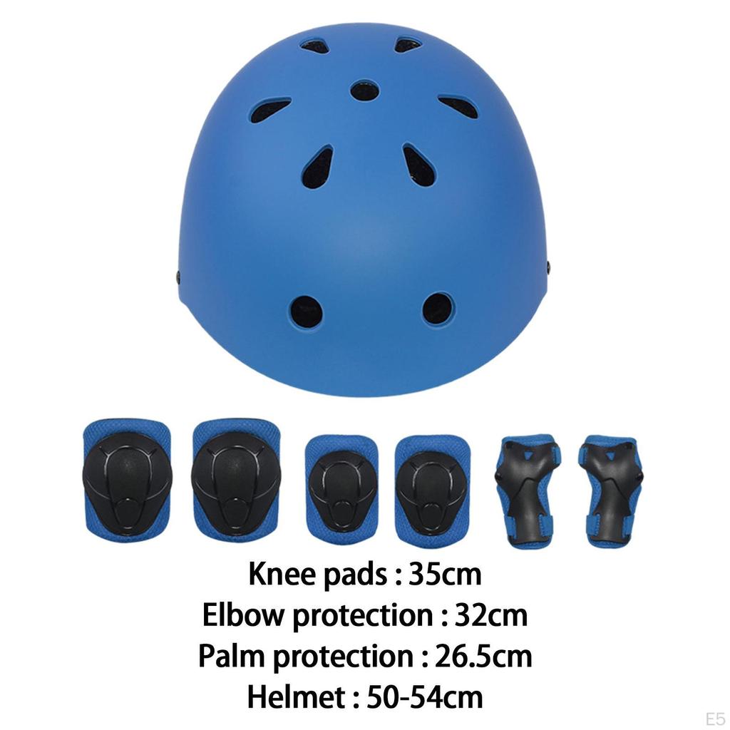 7-teiliges Kinder Fahrradhelm Set Schutzausrüstung Kinder Professionell Jungen Mädchen Knieschoner Ellbogen