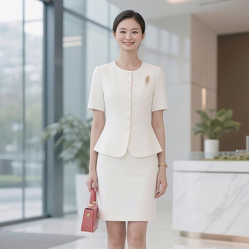 

Женский летний официальный костюм-двойка Toluoman 3XL