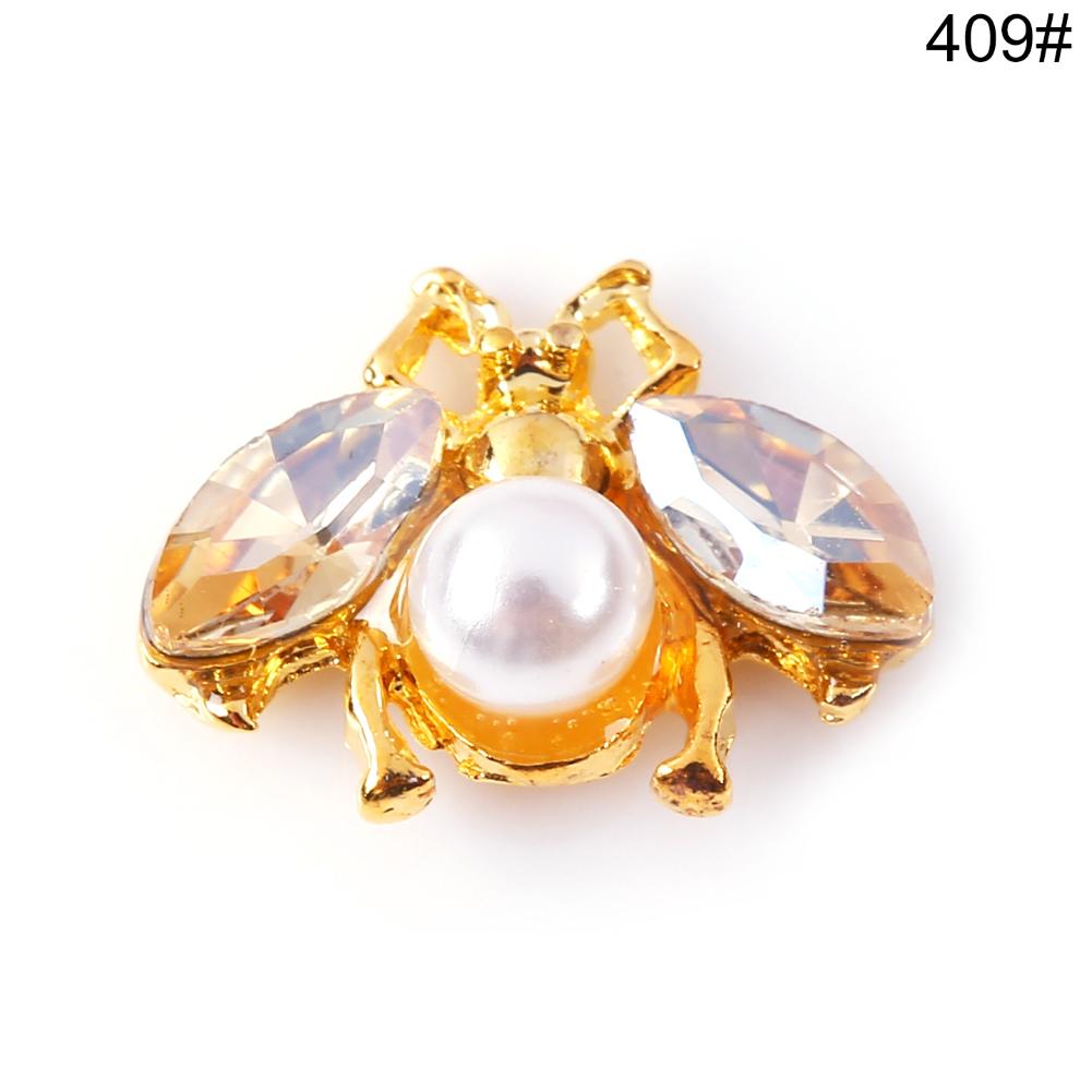 

Мода Make Beauty Care 10 шт. пчела искусственная 3D форма ногтей горный хрусталь жемчужная инкрустация художественные украшения маникюрный орнамент 409