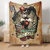 Warner (17) Customize Text Blanket Cozy Personalized Blanket Soft Warm Cozy Versatile for Living Room Office Couch Seaside Ideal for All Seasons