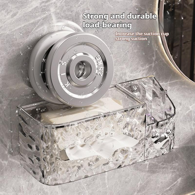 Gesichts handtuch lagerung box mit deckel Tissue box haushalt luxus bad küche upside-down saugnapf lagerung box