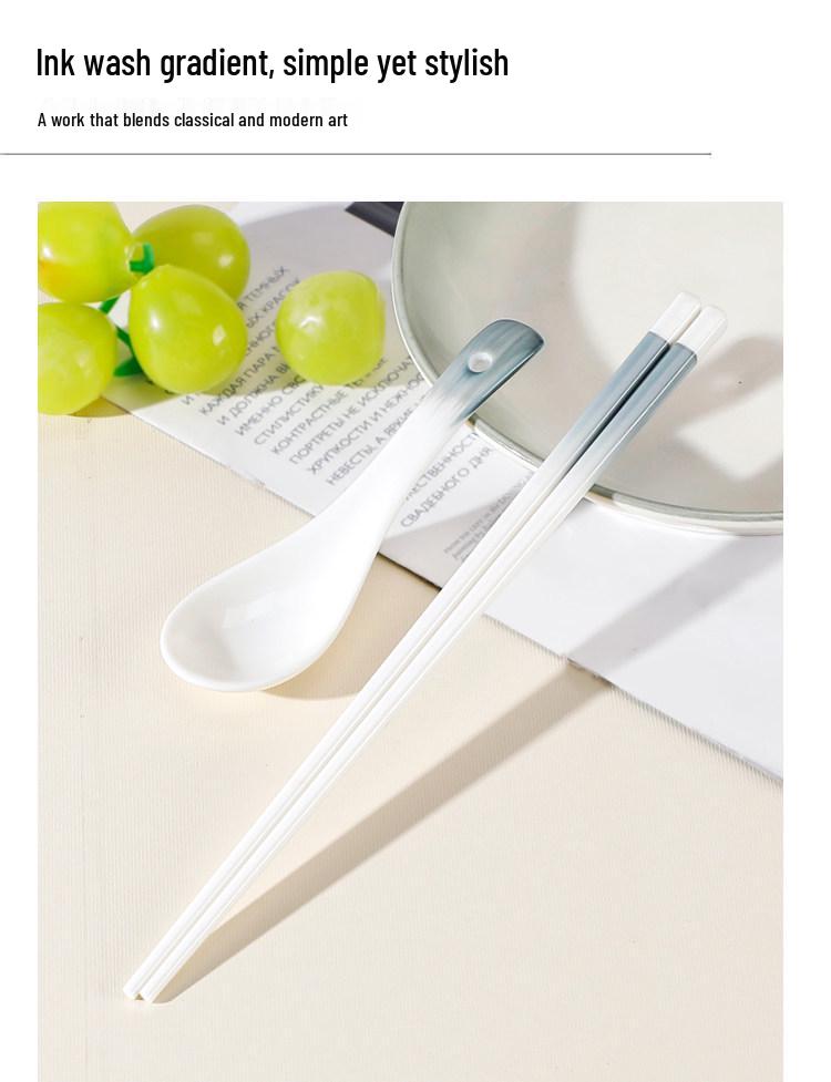 Set of 10 Ceramic Spoons: Perfect for Home Use, Serving Soup, Dining, and Restaurants; Long-Handled and Child-Friendly. Ideal Yan Yu Yao Tableware.