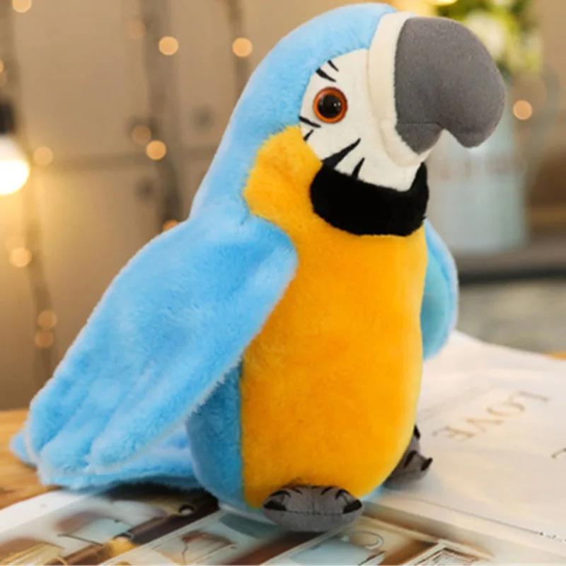 Simulation Plush Toy Parrot Bird Plush Stuffed Doll Children's Toy Cute Animal Birthday Toy Christmas Party Gift for Children
