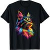 Maine Coon Cat Colorful Rainbow Color Popart Maine Coon Cats Men Women Kids T-Shirt