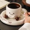 Keramik-Kaffeetasse und Untertasse Espressotasse Nachmittagstee Frühstückstasse Latte-Kaffeetasse Latte-Mokka-Teetassen mit Untertasse