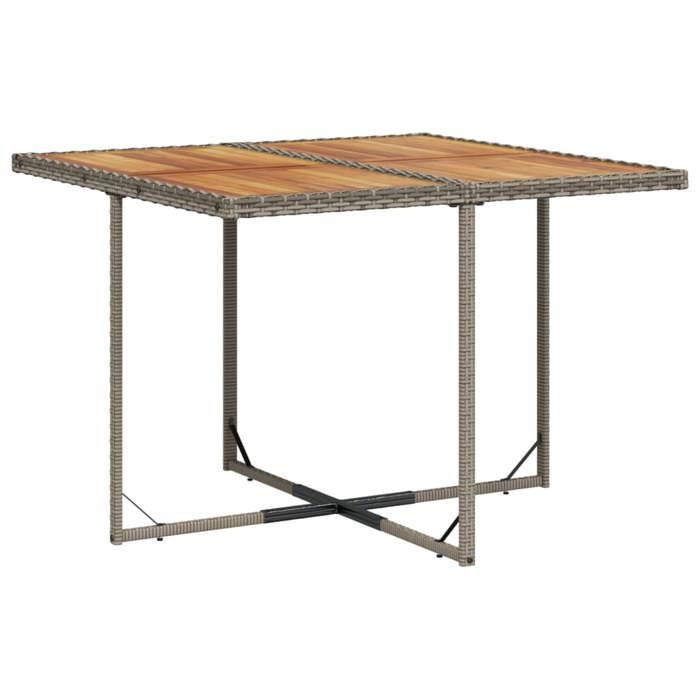 VidaXL Garden Dining Set 5 Pcs Grey Cushions Wicker 3278029