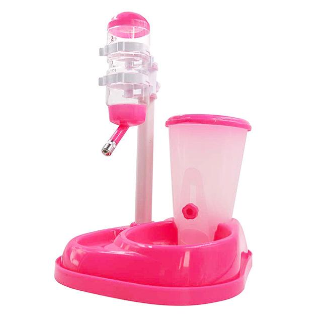 Dual-Use Pet Cat Dog Automatic Feeder with Water Fountain Large Capacity Food Bucket and Water Bottle Dispenser designed for Dog Cat