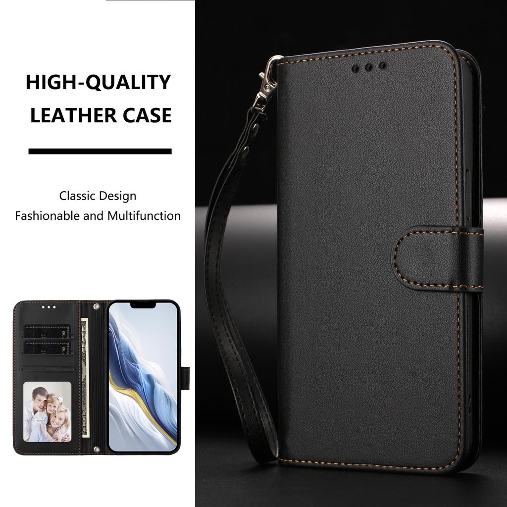 Wallet Flip Case For iPhone 17 16 15 14 13 12 11 Pro Max Air 8 7 Plus X XS XR SE 2020 2022 16e 17e PU Leather Cover with Card Slots