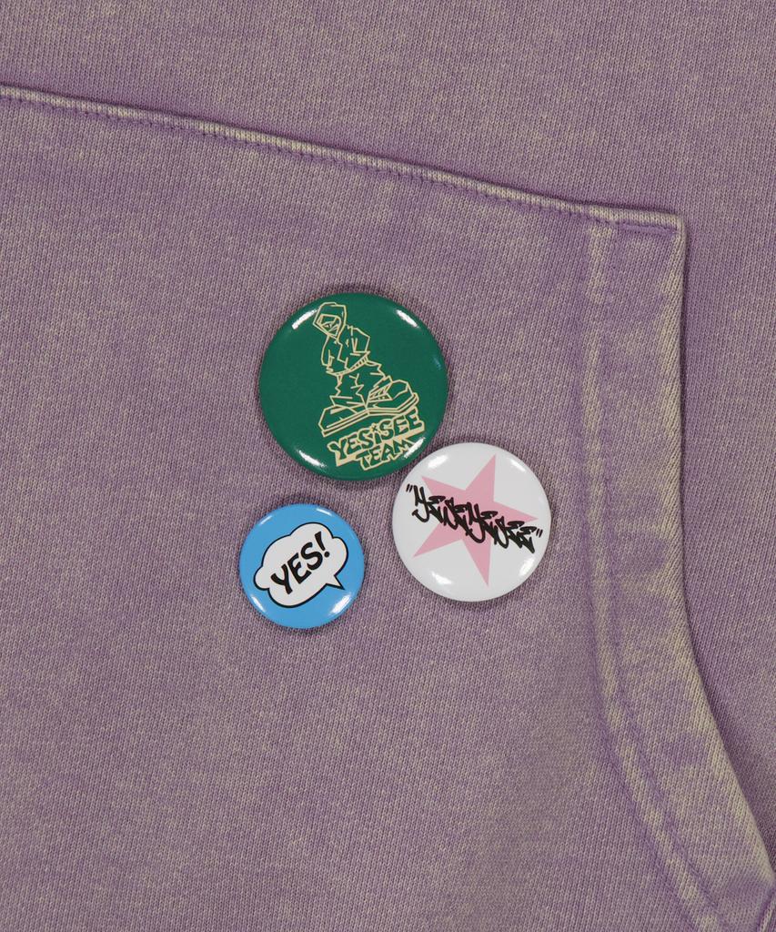 Y.E.S Badges Hoodie Lavender