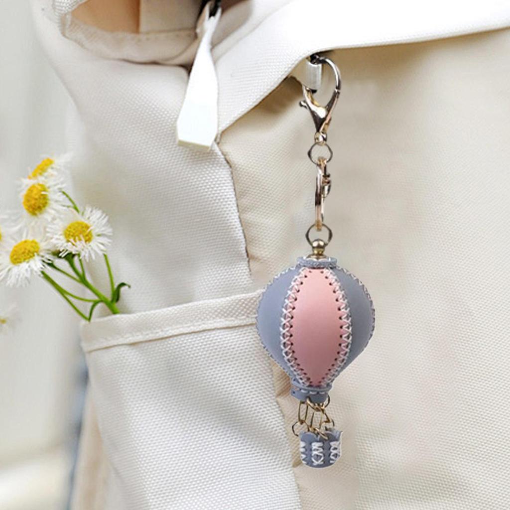 DIY Hand-stitched Leather Hot Air Balloon Making Supplies Kit Crafted Hot Air Balloon Bag Ornament Keychain Sewing Accessories