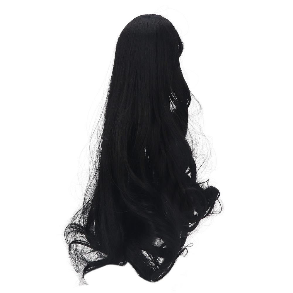 

Long Curly Hair Doll Hair Wig Black for BJD Doll Wig Doll Replacement Wig DIY Replacement