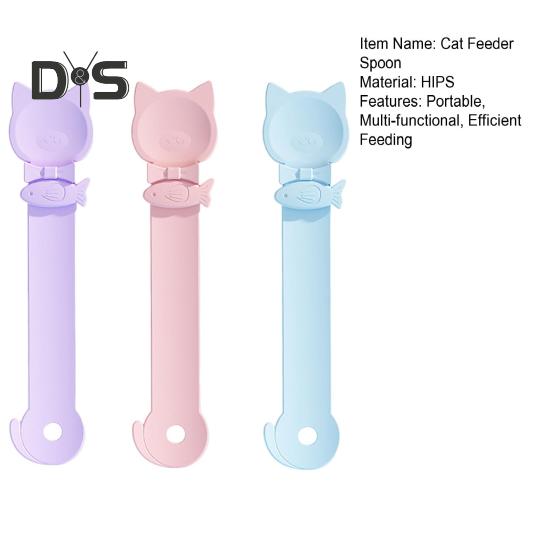 1ks/3ks Cat Strip Feeder Lžíce Posuvná lžička na mazlíčky Dávkovač krmiva pro kočky Lžíce na vlhké pochoutky