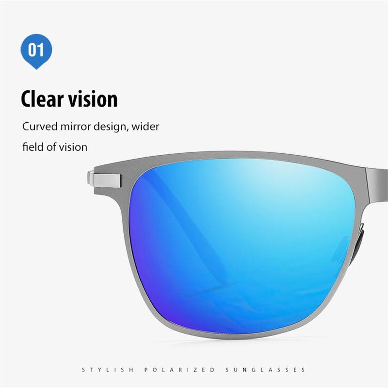 AORON Metal Frame Polarized Sunglasses Outdoor Fashion Sports Fishing Driving Glasses UV400 Anti Glare Eyeglasses