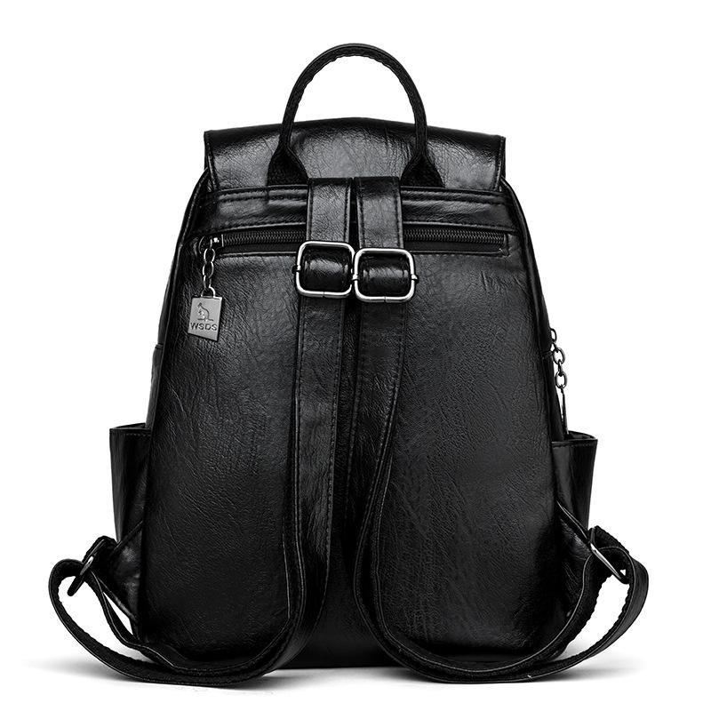 Damen Rucksack Große Kapazität Reise Weicher Leder Rucksack Mutter Tasche