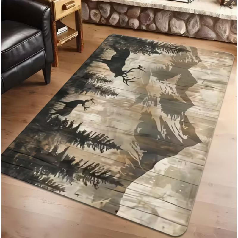 Wolfsfamilie Muster Teppich für Wohnzimmer Schlafzimmer Innenhof Dekoration Großer Teppich Außen Teppiche