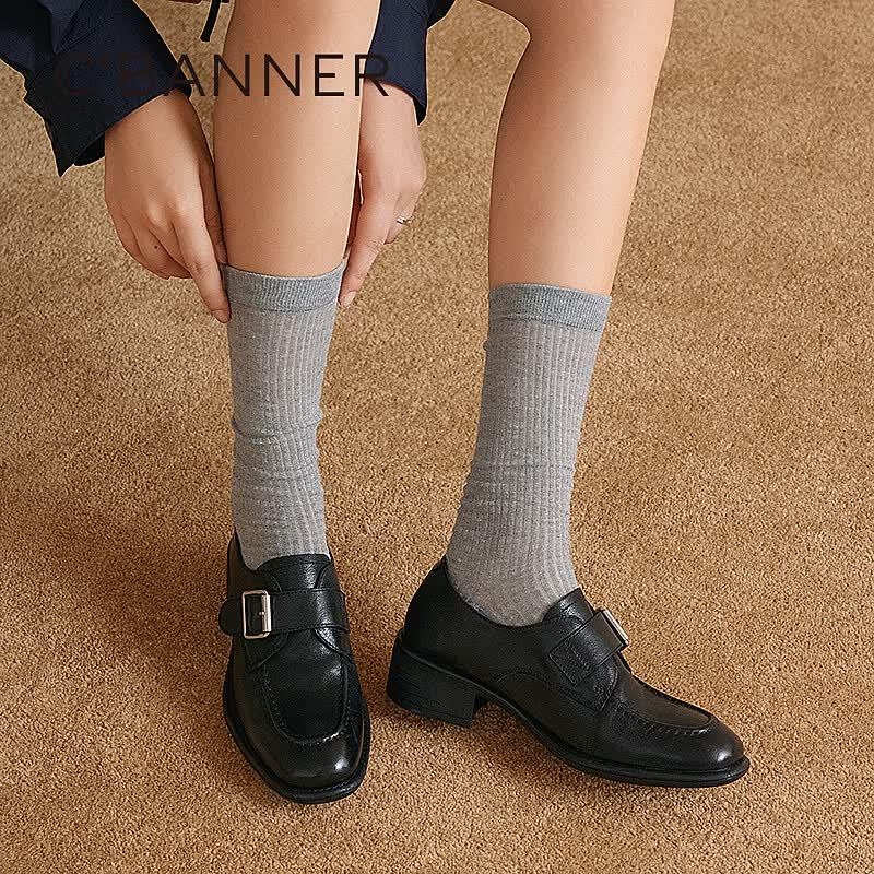 C.BANNER Women s Slip-On Leather Loafers A25417897 38