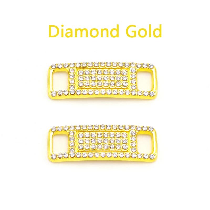 NEW AF1 Diamond Shoe Charms Fashion Laces Buckle Quality Metal Shoelaces Decoration Chapa Air Force Shoes One  Accessories 1Pair