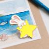 Adorable Rabbit Star Brooch: Fun Animal Badge for Kids' Bags & Clothing