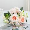 1pc Blue Artificial Flower Hydrangea Fake Peony Silk Flowers Rose Bouquet for Home Wedding Bride Bouquet Decor, Valentine Day