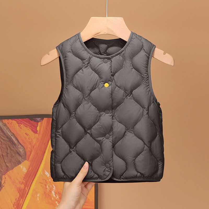 Autumn and winter light children's down vest vest medium children's liner boys and girls wear gourd vest