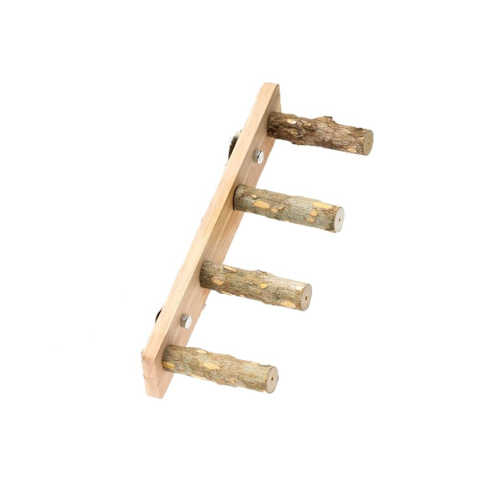 

Деревянная Лестница Облако для Птиц Износостойкая Палка для Заточки Когтей Попугая Лестница для Лазания Птиц Хомяк Wood-S