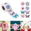 Cute 500Pcs Butterfly Flowers Stickers Round Self Adhesive Sticker Roll Waterproof DIY Label Stickers Party