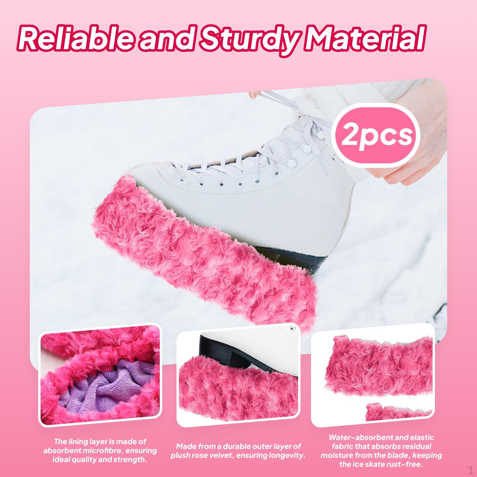 

2 штуки Чехлы-защиты для коньков Портативные рукава Удобные Универсальные Катание на коньках для Pink_S