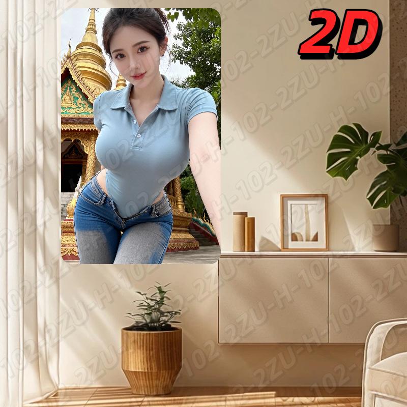 Metal Wall Art Decor: Polo Figure Aluminum Portrait Tropical Architecture Home Decor 20x30cm