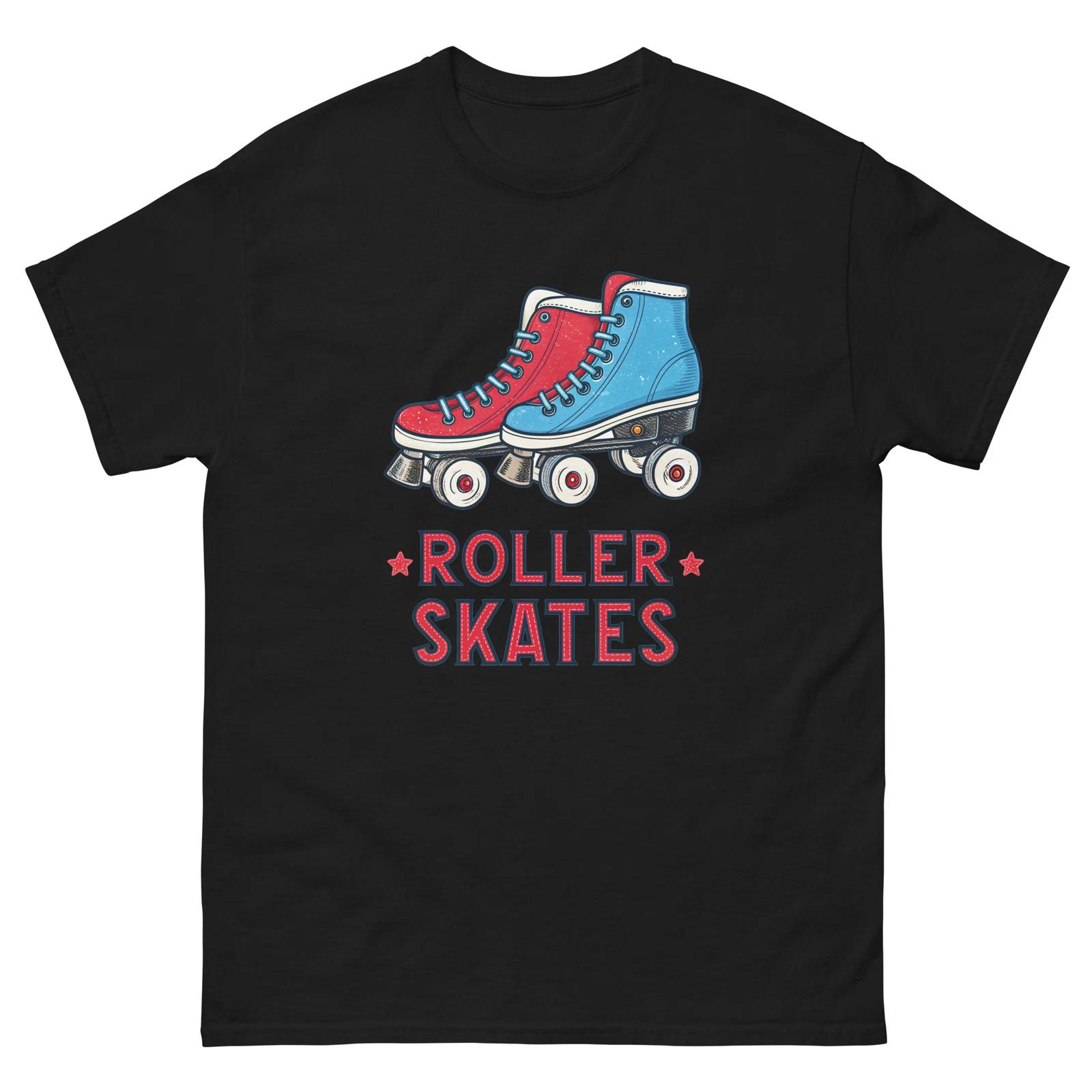 Roller Skates Transportation Vehicle Illustration T-Shirt M