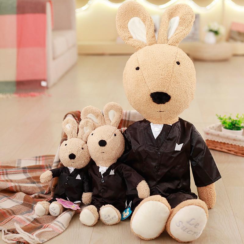 Adorable Sg811 Wedding Bunny Plush Toy Couple For Marriage Celebration Decoration
