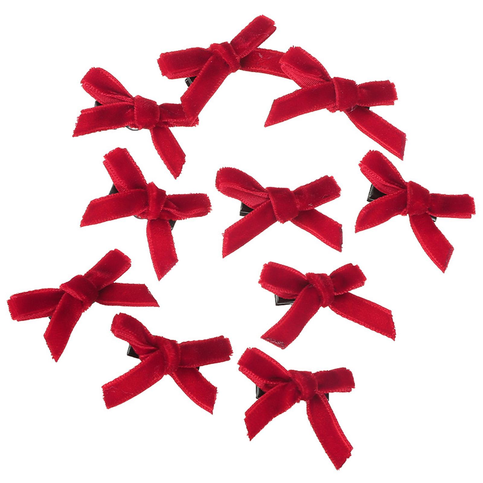 

10 шт., бархатная заколка для волос с бантом, заколка для волос с бантом, головные уборы, зимний бант, французская заколка, головной убор, аксессуары для волос