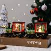 Santa Claus Snowman Christmas Gift Crystal Sequins Christmas Eve Music Box Train Crystal Ball Ornaments Desktop Decoration