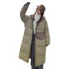 Zimní péřový kabát Zesílený Polstrovaný Stojáček Ochrana krku Kapsy Zapínání na zip Větruodolné Udržování tepla Denní oblečení za chladného počasí Bavlna
