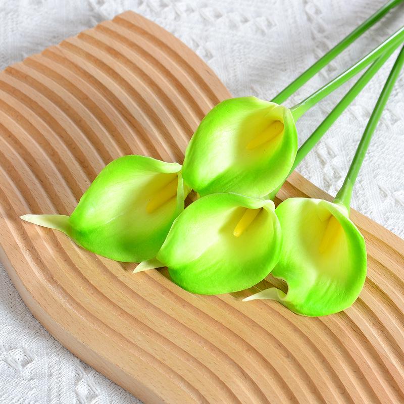 Mini Bouquet de Calla Lys artificiels en PU pour Mariage et Décoration de Maison