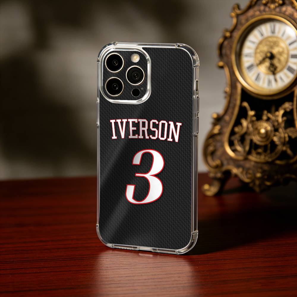A-Allen Ezail I-Iverson 3 Phone Case For iPhone 17 16 15 14 13 12 11 Mini Pro Max Plus Transparent Cover