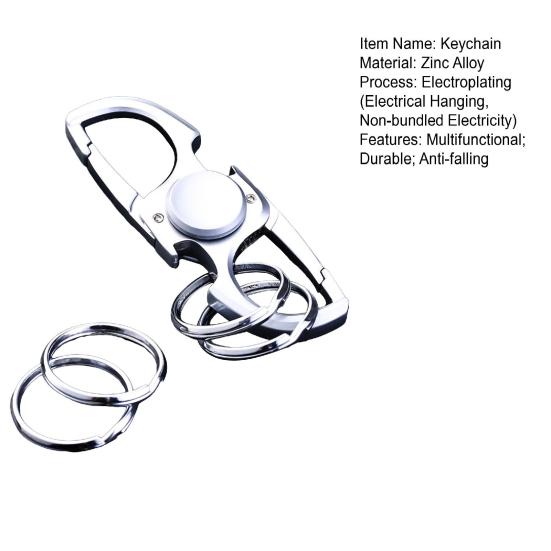 Brelok 3 w 1 ze stopu cynku, antystresowy, ze stali nierdzewnej, odporny na zarysowania, żyroskop na czubku palca, przenośny