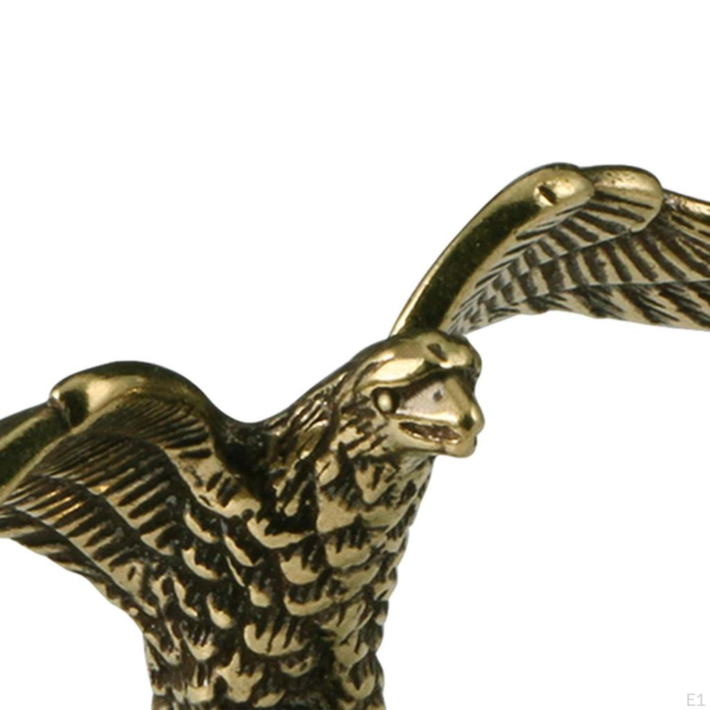 Mini Eagle Statue Figurine Collection Ornament Art Creative Brass Crafts Antique for Dining Room