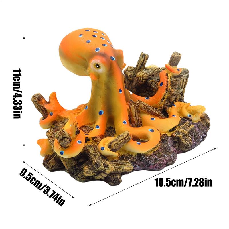 

Aquarium Landscaping Octopus Decoration Tank Cute Sea Animal Decor Octopus Aquarium Landscaping Accessories For Freshwater Or