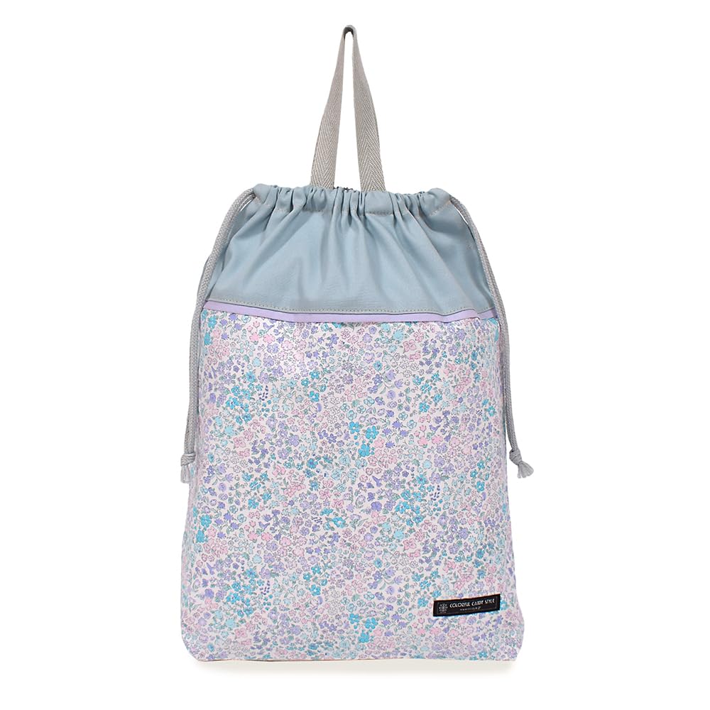 COLORFUL CANDY STYLE Large Drawstring Gym Clothes Bags Name with Handles and Floral Oasis Set of Cute for Gym Clothes Change of (with Tags) Gussets,