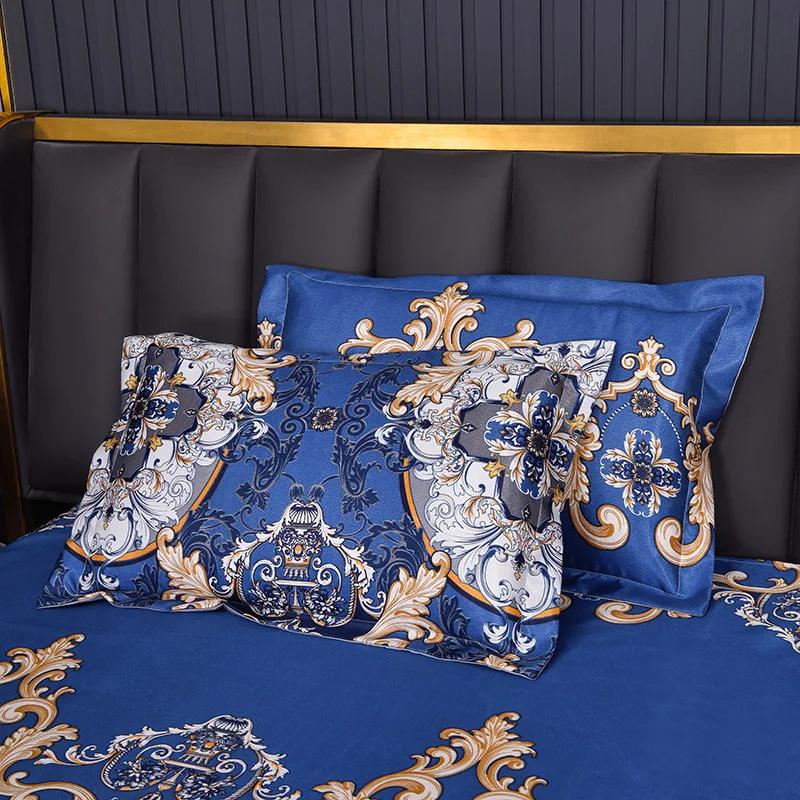 Korean Version Lace Solid Color Bed Skirt Three Piece Set, Skin Friendly Double-layer Bed Cover, Non Slip Bed Cover