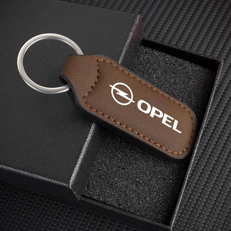 High-quality Car Keyring Leather Metal Keychain Pendant Gifts for Opel Astra H G J Zafira Corsa Mokka Insignia Vectra C D Antara