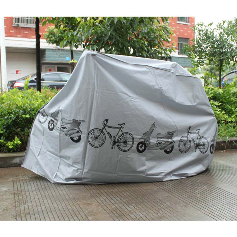 Multifunctional Electric Vehicle Cover for Bicycle Prevent Rain Grey Waterproof Bike Cover Sun Protection Outdoor Bicycle Cover